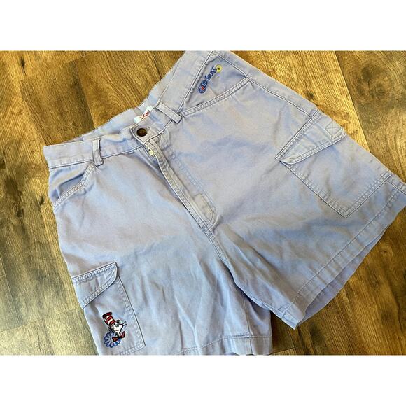 RARE Vintage Dr. Suess Brand Womens Blue Cargo Khaki Short xs/s - Picture 11 of 11